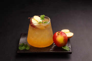 Korean Apple Ade is a Refreshing Drink Made With Sweet Apple Tea Syrup and Sparkling Water. 