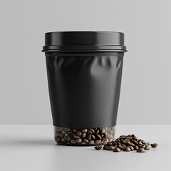 A coffee pouch package mockup