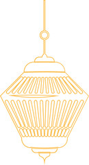 Hanging Lantern Line Art Decorative