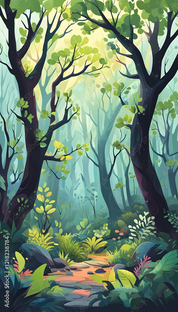 Poster Forest Path