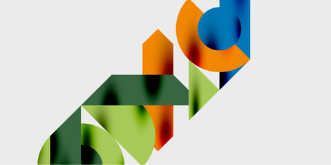 Modern abstract background featuring circles, lines, and triangles in a dynamic geometric composition. Perfect for stylish, tech, or creative-themed designs