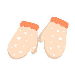 Baby Cute Gloves Illustration. Baby Product and Care