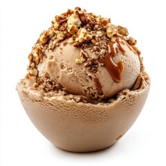 Frozen Hazelnut Gelato with Caramel Swirl 