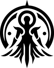 vector illustration design image icon logo symbol decoration silhouette angel winged