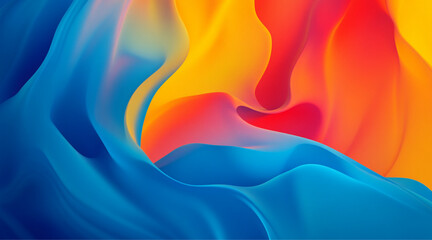 HD background wallpaper with blue red and yellow aesthetic, fractals