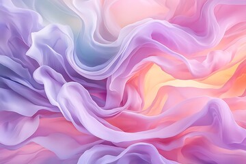 Obraz premium Whimsical floral waves in nature background abstract art peaceful environment soft viewpoint