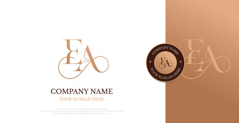 Initial EA Logo Design Vector 