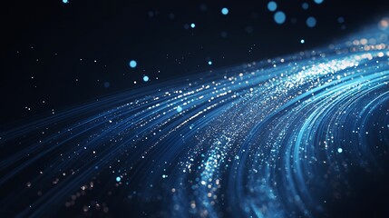 Obraz premium Abstract Blue Light Trails Background Image