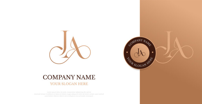 Initial JA Logo Design Vector 