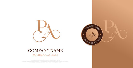 Initial PA Logo Design Vector 