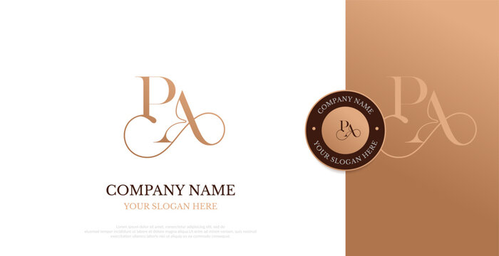 Initial PA Logo Design Vector 