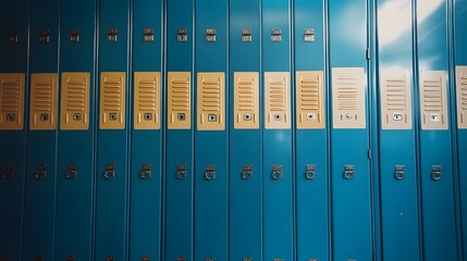 Row of High School Lockers
