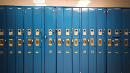 Row of High School Lockers