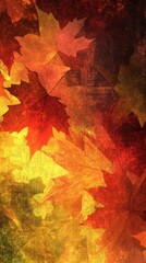 Fototapeta premium Autumn Maple Leaves Abstract Art Design
