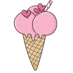 ice cream pink