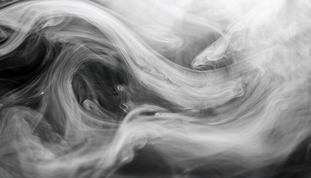 Abstract grayscale image of swirling smoke or ink, creating a mesmerizing visual.