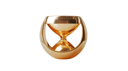 Hourglass on transparent background