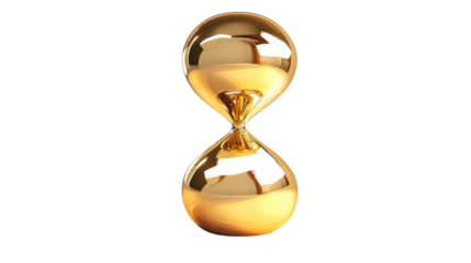 Hourglass on transparent background