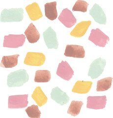 Pastel confetti hand drawn watercolor abstract