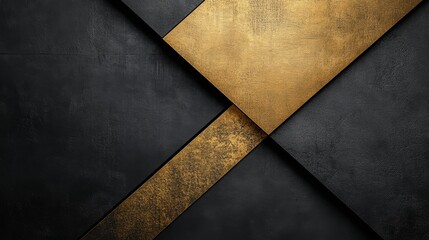 Abstract Gold and Black Geometric Design