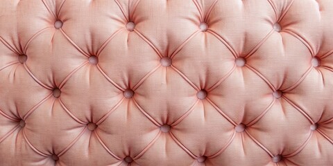 Close-Up of Luxurious Deep Tufted Upholstery with Diamond Pattern and Button Detailing