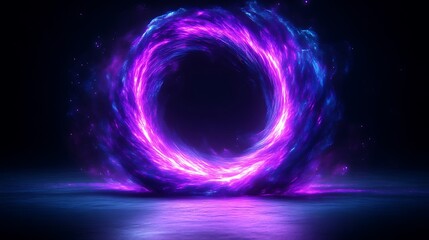 Obraz premium Glowing Purple and Blue Energy Ring Vortex