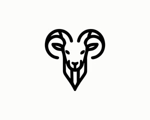Goat Logo Design Icon Symbol Vector illustration