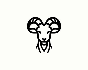 Goat Logo Design Icon Symbol Vector illustration