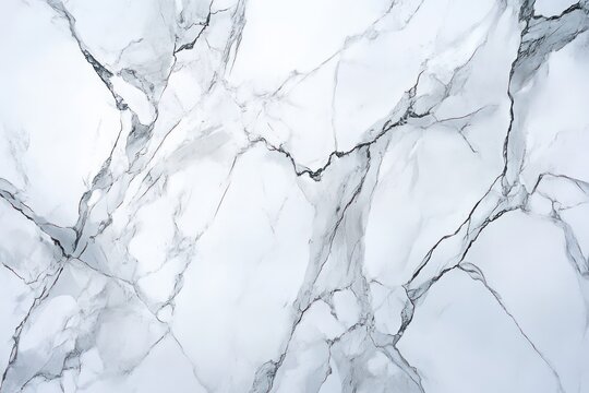 Pure white marble with fine gray veining, embodying a minimalist and timeless design with clean lines and subtle sophistication