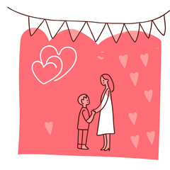 I love you mom illustration vector art