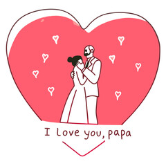 I love you mom illustration vector art