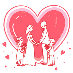 I love you mom illustration vector art