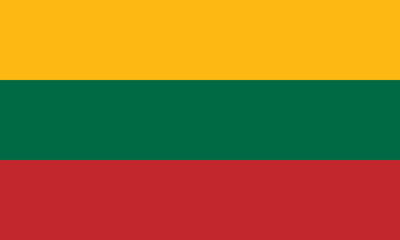 High detailed flag of Lithuania. National Lithuania flag. Europe. 3D illustration.