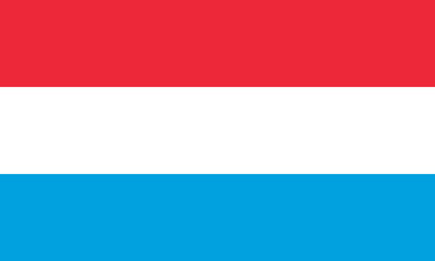 High detailed flag of Luxembourg. National Luxembourg flag. Europe. 3D illustration.