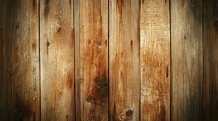 Naklejka premium Rustic dark brown vertical wooden planks background texture.