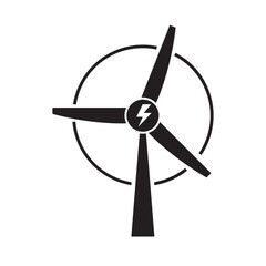 Obraz premium Wind energy and wind turbine icon concept