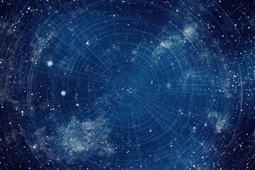 Fototapeta premium Celestial Chart Depicting Star Clusters and Constellations