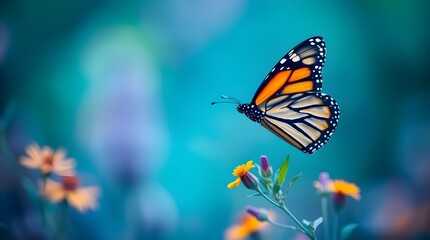 professional photograph of monarch butterfly in natural habitat