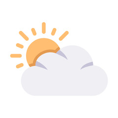 Sunny weather flat Style