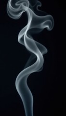 Intricate, swirling grey smoke patterns on black backdrop , design, smoke background