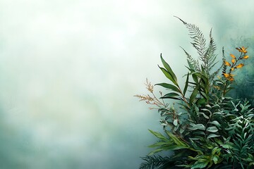 Floral growth amidst nature background lush environment greenery inviting viewpoint