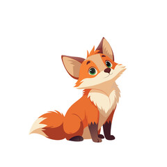 cute cat cartoon isolated on white background  