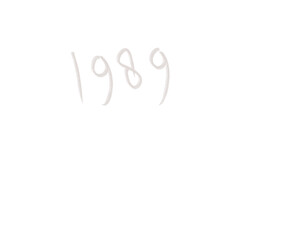 Fototapeta premium hand lettering 1989 years numeric