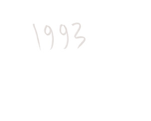 hand lettering 1993 numeric year