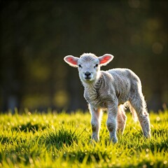 Fototapeta premium lamb in the meadow