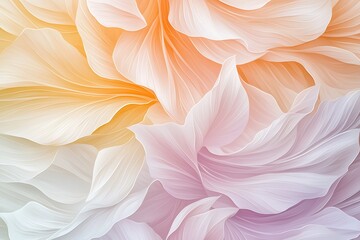 Obraz premium Serene floral patterns in nature soft color palette digital art and environmental harmony