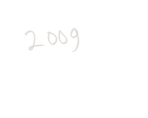 hand lettering 2009 year