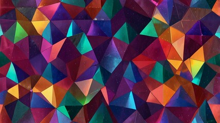 Fototapeta premium Cosmic Kaleidoscope, Abstract Fractal Patterns & Iridescent Colors V3