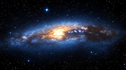 Fototapeta premium Celestial Nebula Cosmic Dust and Starscape