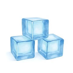 ice cubes isolated on white background